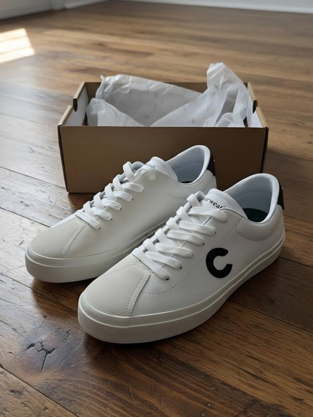 Clearweather White Low Top Sneakers NIB Mens Sizes 9 11 11.5 13